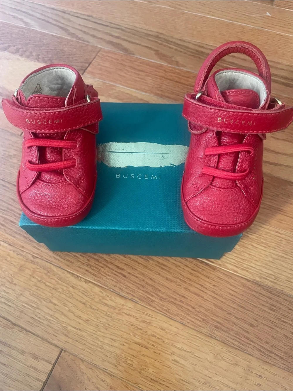 Buscemi Red Leather Baby Walker Shoes